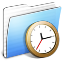  Aqua Stripped Folder Clock 